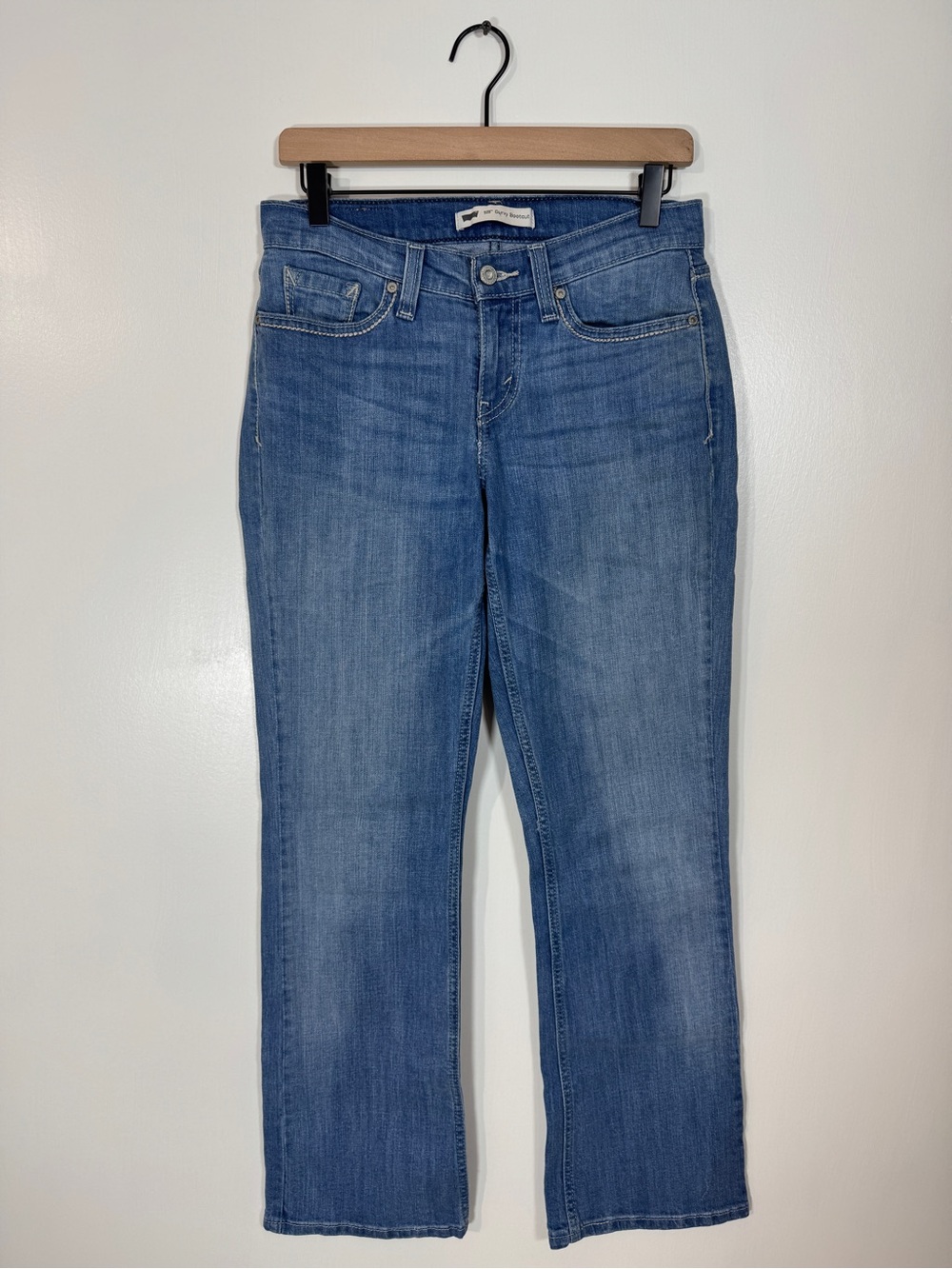 WJ261 {Levi's} "529 Curvy Bootcut" Slim Boot Cut Stretch Denim Jeans